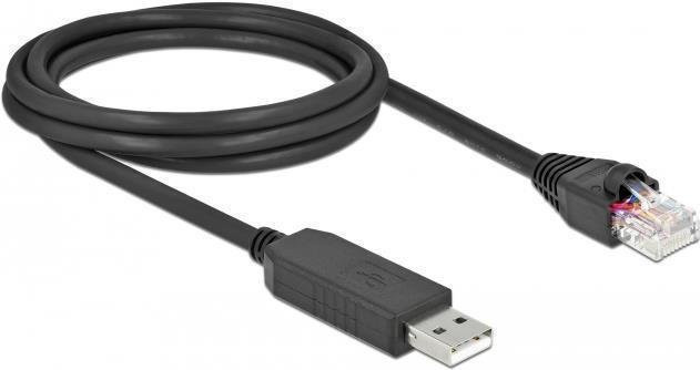Delock Serieller Adapter USB-A auf RJ45 Schwarz 2,0m - Bild 1