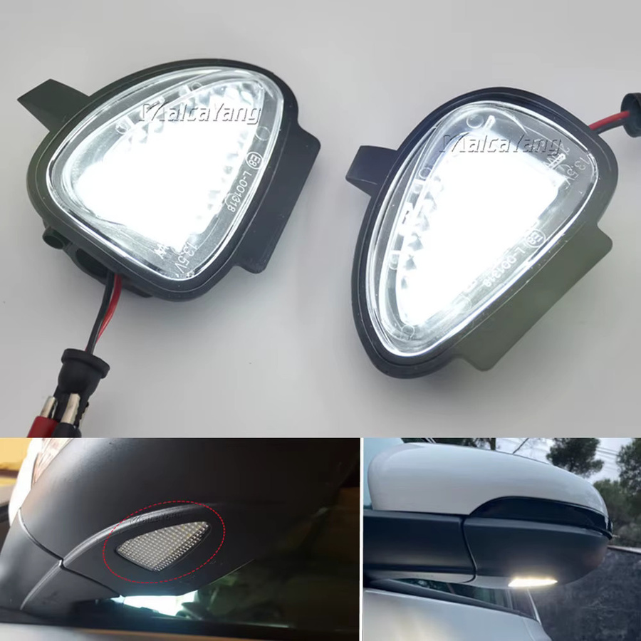 Malcayang 2 Stück LED-Seitenspiegel Pfützensignalleuchte in Weiß für VW Golf MK6 MKVI C45 Cabriolet - Bild 2