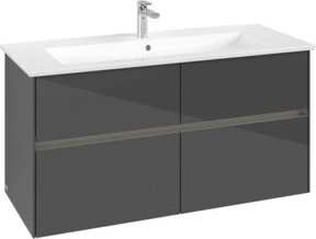 V&B Waschtischunterschrank Collaro in Grau, glänzend, B/T/H: 116,1 x 48,0 x 61,0 cm - Bild 1