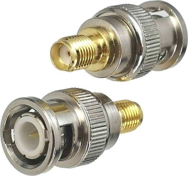 SMA Buchse zu BNC Stecker RF Koaxial Konverter, gerade Adapter in Silber - Bild 1