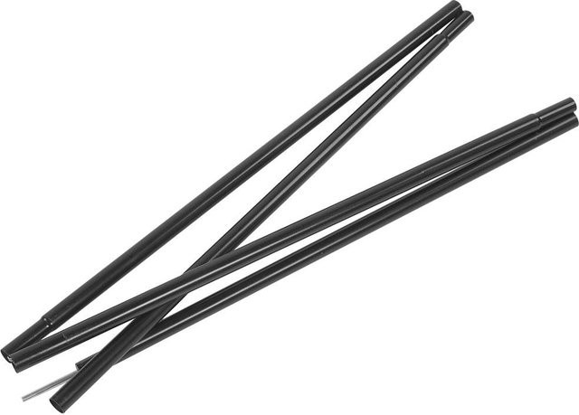 Shoemst Eisen Zeltstange und Eckverbindung für Outdoor Shelter und Baldachin, Schwarz, Höhe: 200 cm - Bild 1