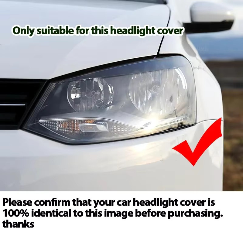 HochiTech Scheinwerfer Abdeckung aus Glas für Volkswagen VW Polo MK5 Pre-facelift 2010-2013, transparent - Bild 2
