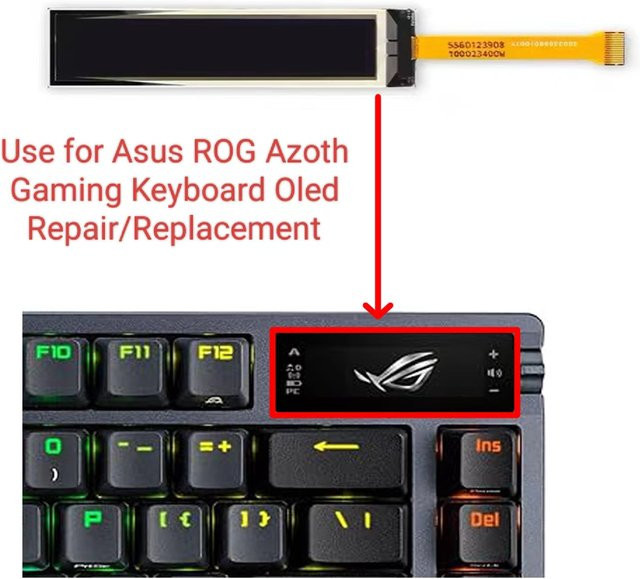 Asus ROG Azoth Gaming-Tastatur mit OLED-LCD-Display als Ersatzteil für Reparaturen - Bild 1