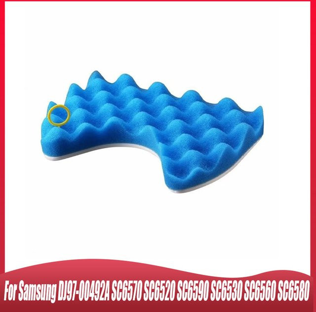 Samsung HEPA Filter Set für Staubsauger DJ97-00492A SC6570 SC6520 SC6590 SC6530 SC6560 SC6580 in Blau mit Schwammfilter - Bild 1