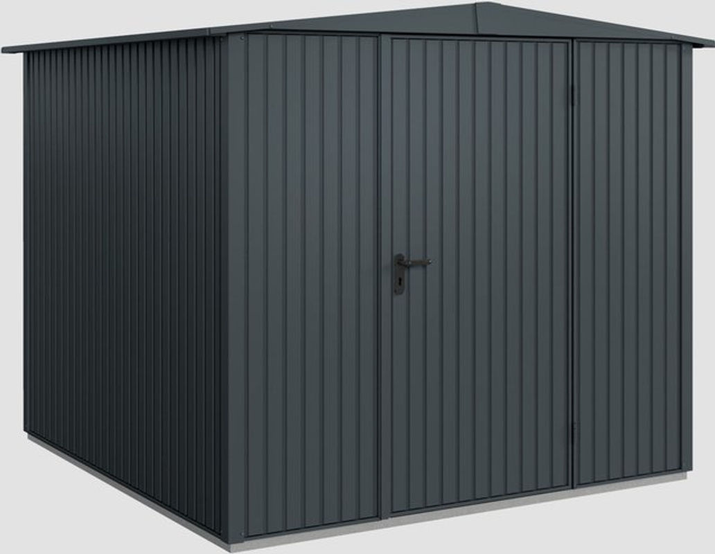 Ecostar Gerätehaus Trend-S aus Metall in Grau mit B/H/T: 238 x 216 x 238 cm - Bild 5