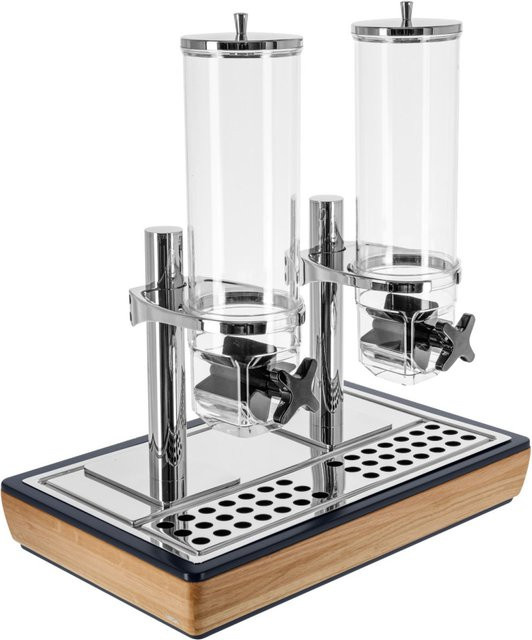 VEGA Müslispender Montana doppelt, GN 1/1, 2x 4l, Eiche/Transparent/Edelstahl, B: 57 cm, T: 36,5 cm, H: 50,5 cm - Bild 1