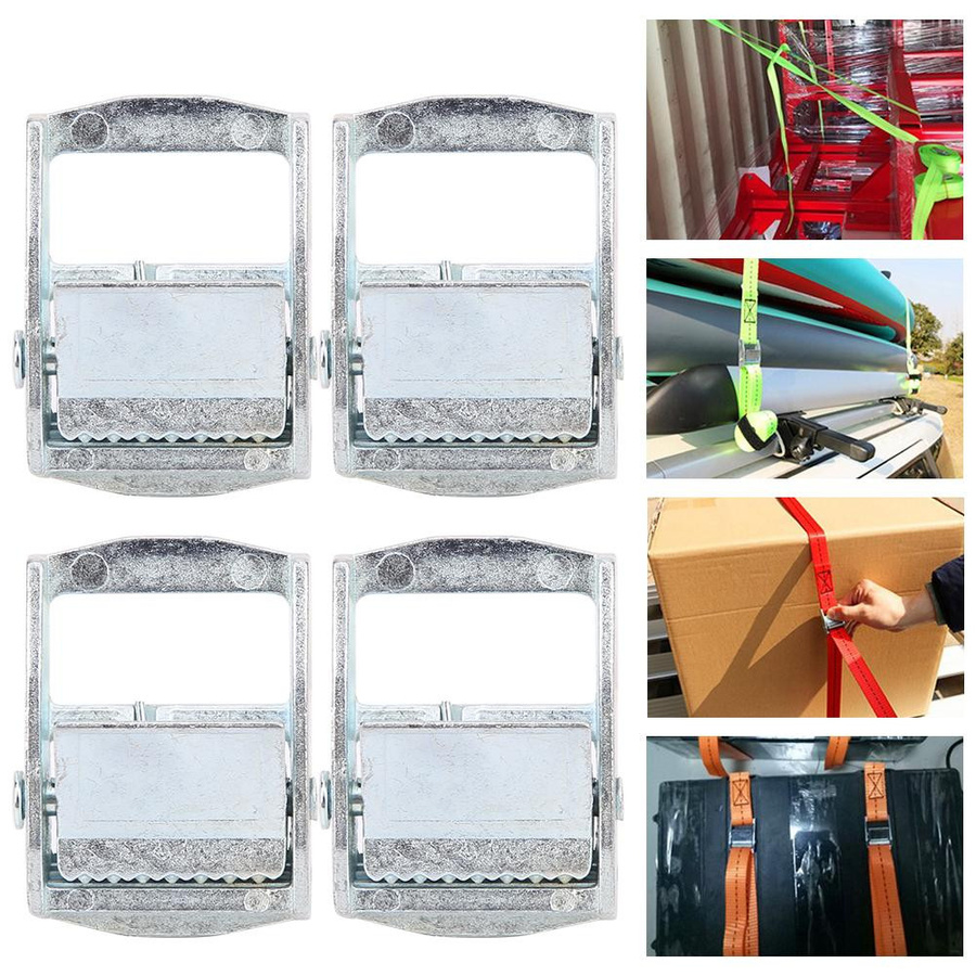 4 Stück CosyHome Zinklegierung Schnalle für Schwerlast Zurrgurte und Ladungsgurte, Farbe: Weiß, Breite: 20 mm - Bild 4