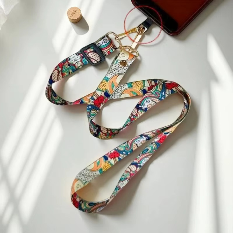 WSSHE Smartphone Lanyard und Handgelenk-Handschlaufe als Handy-Schulterkette und Schlüsselband für dein iPhone in Blau oder Mehrfarbig (Unisex) - Bild 4