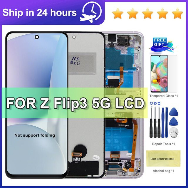 Samsung Z Flip3 5G Ersatz LCD Display Touch Screen in Schwarz für Modelle F711 F711B F711U - Bild 1