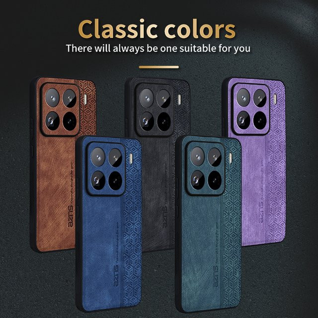Personalisierte Retro-Schutzhülle aus weichem Leder für Xiaomi 17T, 15T Pro und 17Ultra in Lila - Bild 1