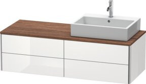 Duravit Waschtischunterschrank XSquare in Weiß glänzend, B/H/T: 140 x 54,8 x 40 cm - Bild 1