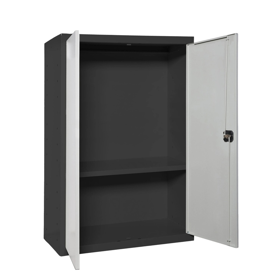 PROREGAL Stahlschrank AMEGO Metallschrank mit Flügeltüren in Grau-Anthrazit, H x B x T: 90 x 80 x 40 cm - Bild 2