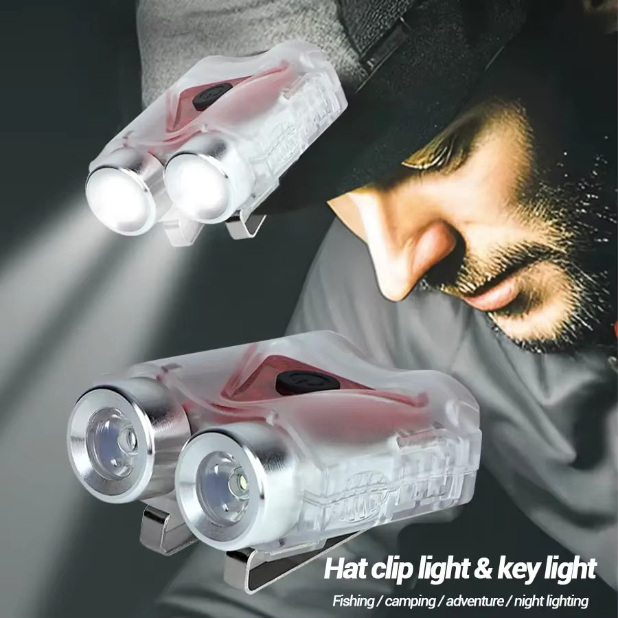 XIWANGFIRE Wiederaufladbare LED-Stirnlampe mit Magnet und Schlüsselanhänger, wasserdichter Mini-Scheinwerfer mit Hutclip für Camping und Notfallarbeiten - Bild 2