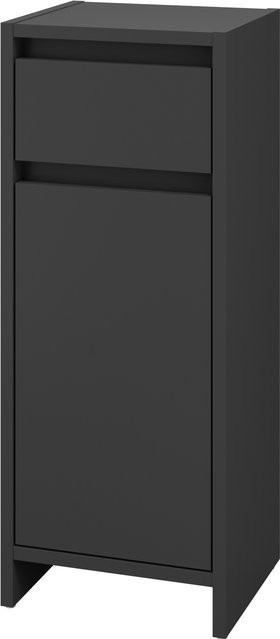 LIVARNO Bad-Seitenschrank Oslo in Anthrazit Grau mit Türen und Schubladen, B/T/H: 32 x 28 x 80 cm - Bild 1