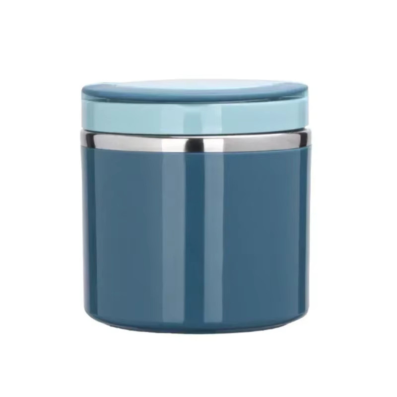Isolierter Thermosbehälter aus Edelstahl in Blau mit 630 ml und 1000 ml Fassungsvermögen für Suppen und Lebensmittel - Bild 2