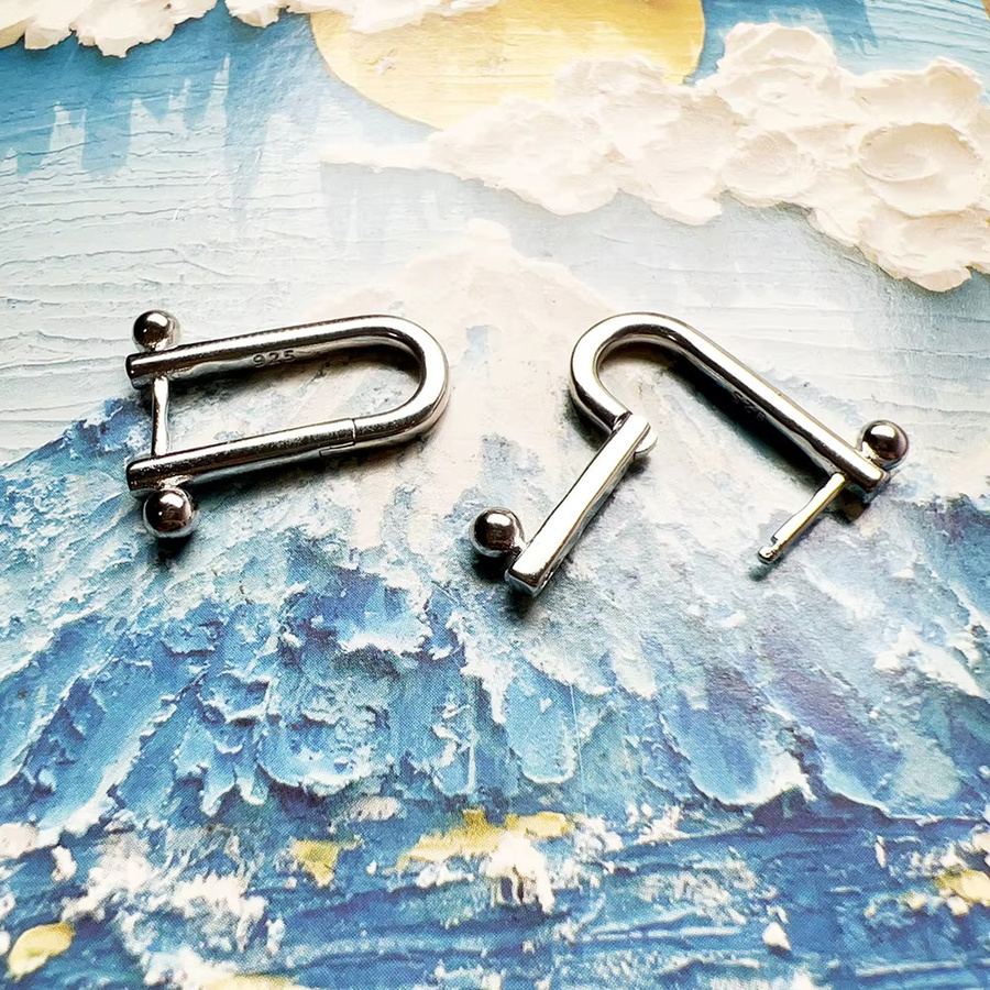 Thaddaeus Creolen-Ohrring-Kugel, 925 Sterlingsilber, Unisex - Bild 3