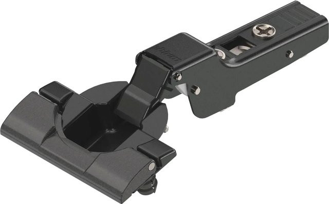 Blum Clip Top Scharnier 110 Grad Gekröpft ohne Feder Onyx Schwarz Matt Inserta 9,5mm - Bild 1