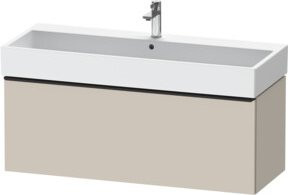 Duravit Waschtischunterschrank D-Neo, wandhängend, Weiß/Beige matt, B/T/H: 118,4 x 44,2 x 44,0 cm - Bild 1