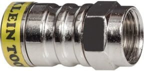 Klein Tools F-Steckverbinder Push-On RG6/6Q, 10-teilig, Silber - Bild 1