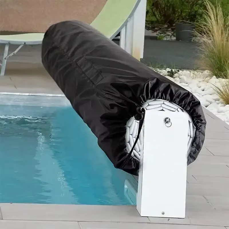Wasserdichte Heavy Duty Solar Reel Schutzhülle für Schwimmbäder aus Polyester in Grau und Schwarz - Bild 1