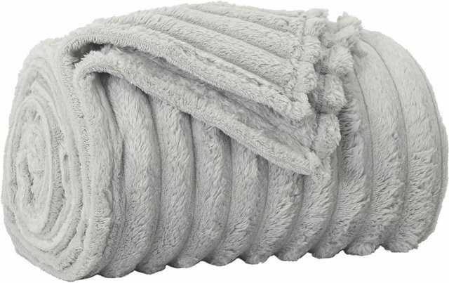 6er-Set vidaXL Wohndecken aus Fleece in Grau, B: 150 cm, T: 130 cm - Bild 1