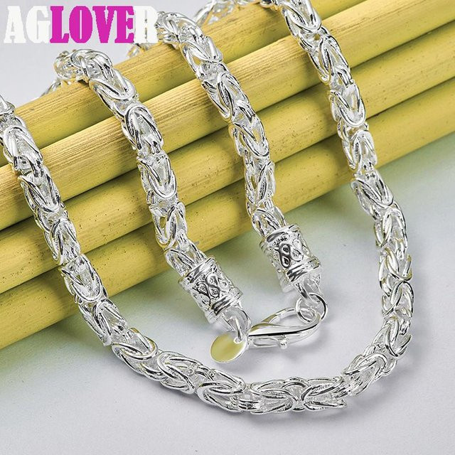 AGLOVER Halskette 925 Sterling Silber, 50 cm, Unisex - Bild 1