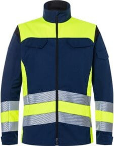 Kübler Reflectiq Warnjacke Klasse 1 in Warngelb/Dunkelblau, Größe XS - Bild 1