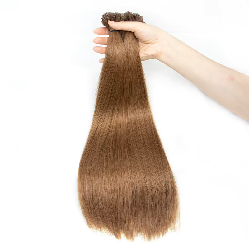 VADES K-Tip Haarverlängerungen, Echthaar, V-Tip Keratin Fusion, Glatt - Bild 3