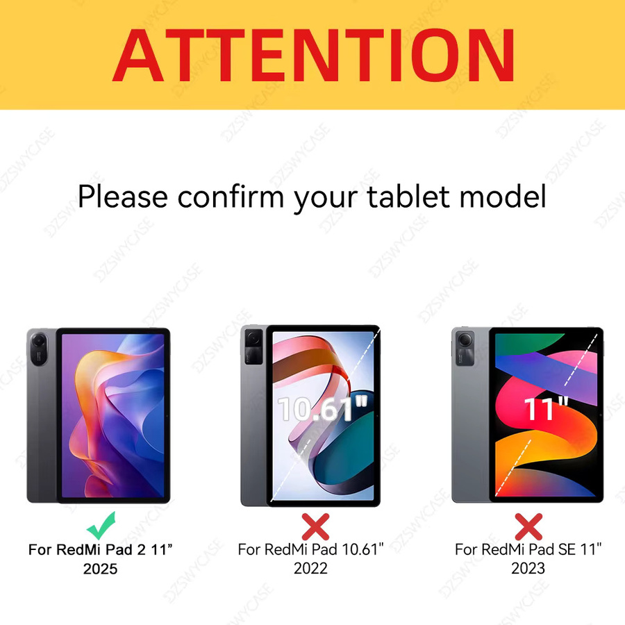 Xiaomi Silikonhülle für Redmi Pad 2 2025, 11 Zoll, Schutzhülle mit Standfunktion und automatischer Schlaf- und Wachfunktion, Schwarz - Bild 2