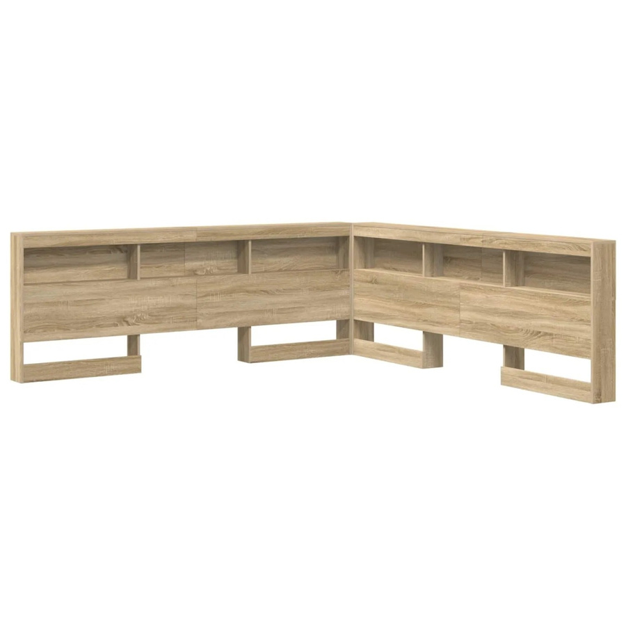 vidaXL Aufbewahrungskopfteil Sonoma-Eiche mit integriertem Regal und USB-Ladeport, B/H: 180 x 76,5 cm - Bild 2
