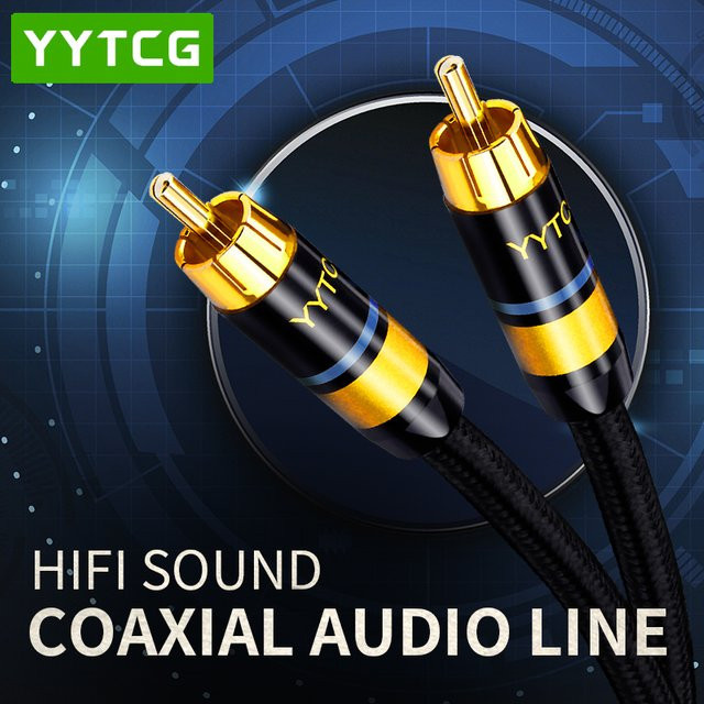 YYTCG Hifi RCA zu RCA Kabel Digital Koaxial Audio Kabel für Subwoofer und SPDIF in Schwarz - Bild 1