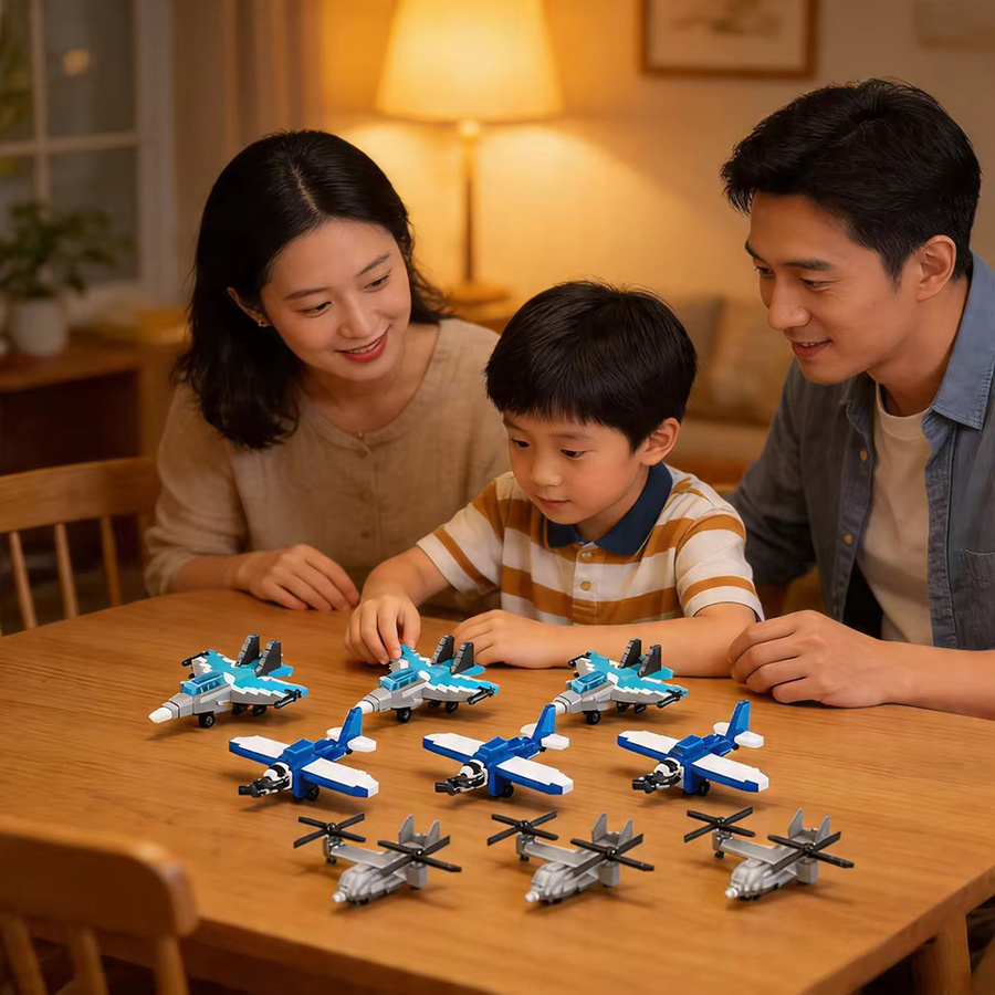 Doubuilt Mikro-Mini-MOC-Flugzeugset, Desktop-Flugzeugmodell, Lernspielzeug - Bild 2