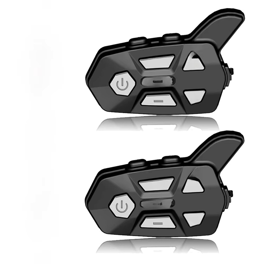 WAYXIN R9 Motorrad-Gegensprechanlage mit Bluetooth 5.0, Helm-Headset für bis zu 6 Fahrer, wasserdichtes FM-Radio, Schwarz - Bild 7