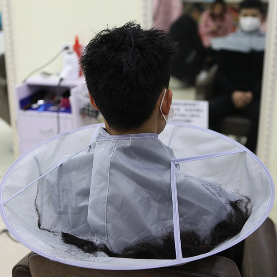 Haarschneideumhang Wasserdicht Nylon, Verstellbare Größe, Kinder - Bild 3