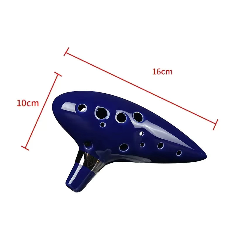 Bandai Ocarina Ceramic Legend Of 12 Tones Alto C Keramik-Ocarina Musikinstrument mit Liederbuch, Halsschnur und Halskordel - Bild 6