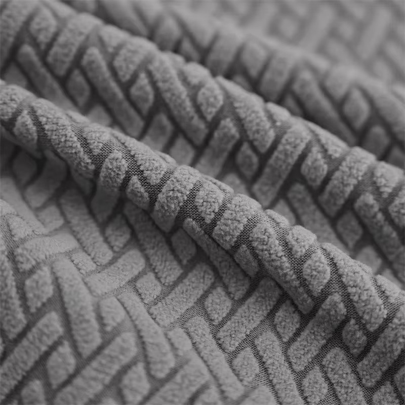 WANERQU Nordic Jacquard Stuhlbezüge aus elastischem Stretch-Material in Grau für Esszimmer und Büro-Stühle - Bild 2