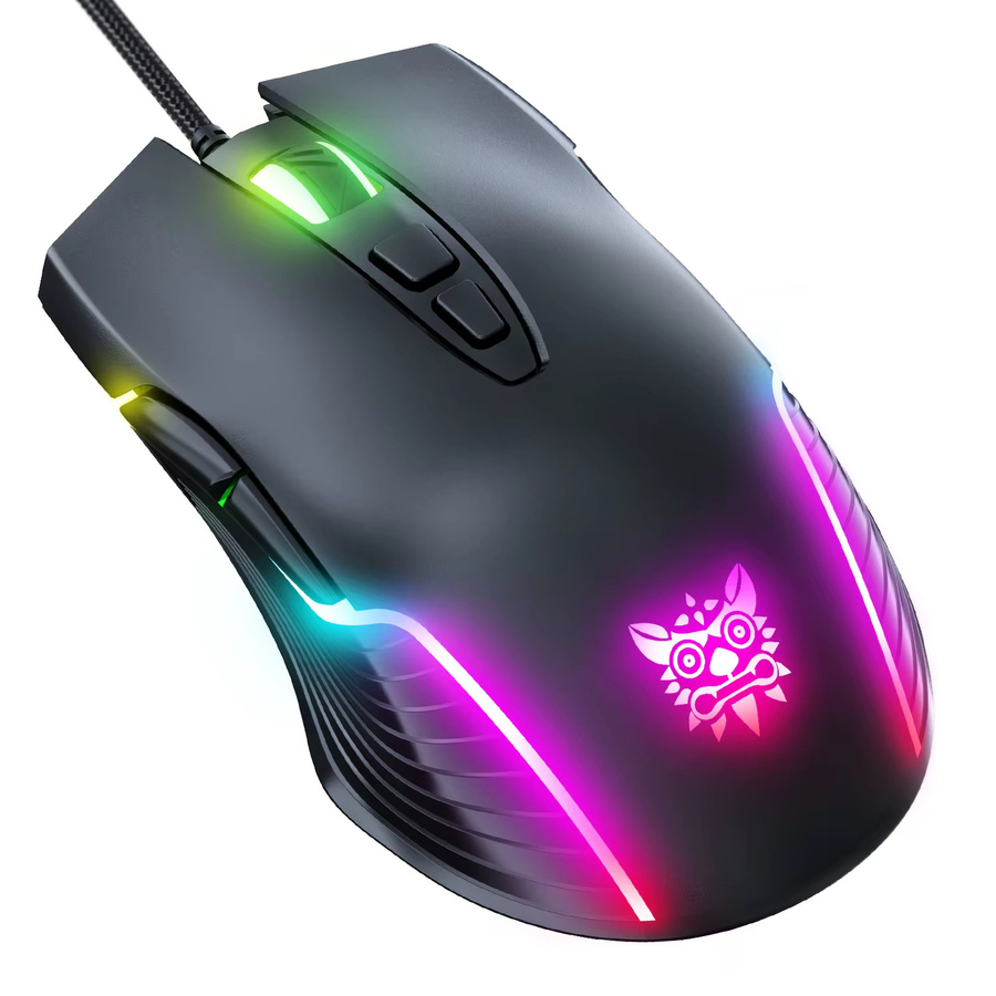 ONIKUMA CW905 Gaming-Maus Schwarz mit 6400 DPI, programmierbaren Tasten und RGB-Beleuchtung für PC-Gamer - Bild 4