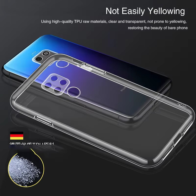 Stoßfeste Silikon Handyhülle für Huawei Mate 20, Mate 20 Pro, Mate 20 Lite und Mate 20 X 5G in Transparent - Bild 3