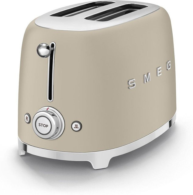 Smeg Kompakt Toaster in Silver und Beige aus Edelstahl - Bild 1