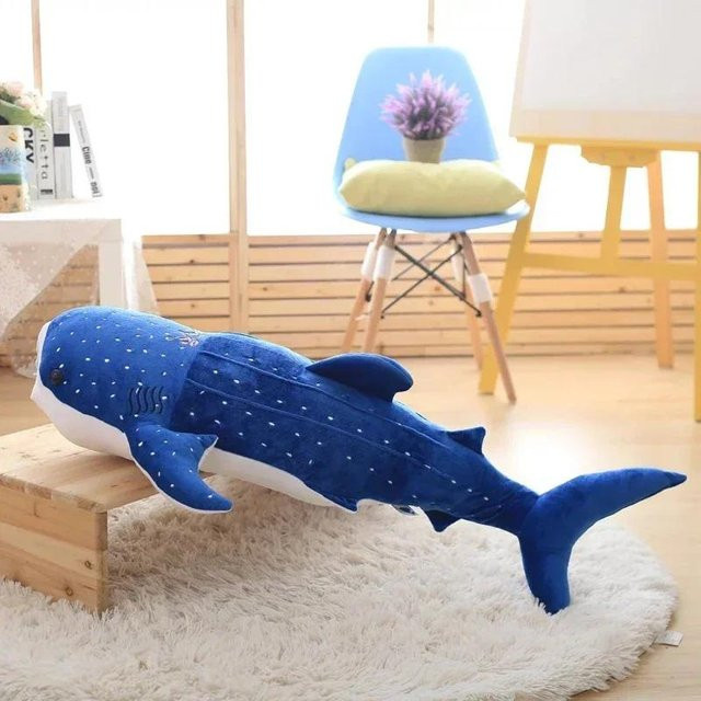 Binchi Keji Travel Walhai-Körperkissen, Plüsch, Blau, 50cm - Bild 1