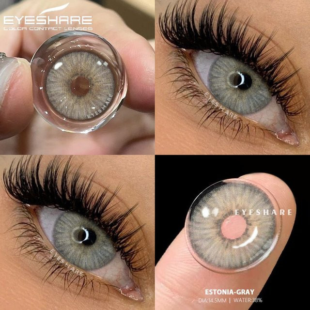 EYESHARE Farbige Kontaktlinsen Jahreslinsen, 2 Linsen - Bild 1