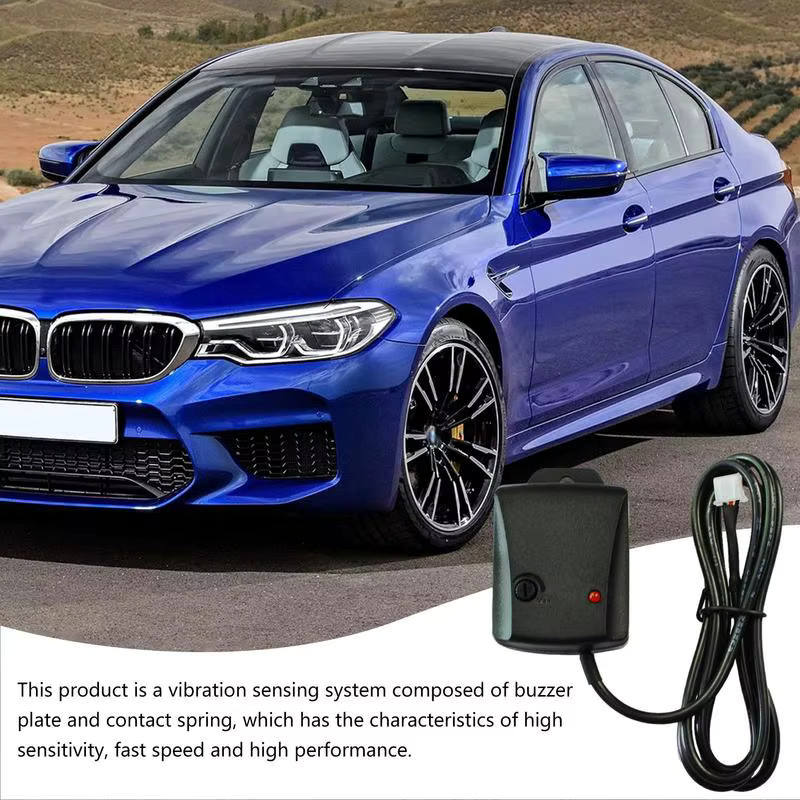 Vibrationssensor Auto Alarmsystem für Fahrzeug, Fahrrad und Motorrad zum Diebstahlschutz, Schwarz - Bild 4