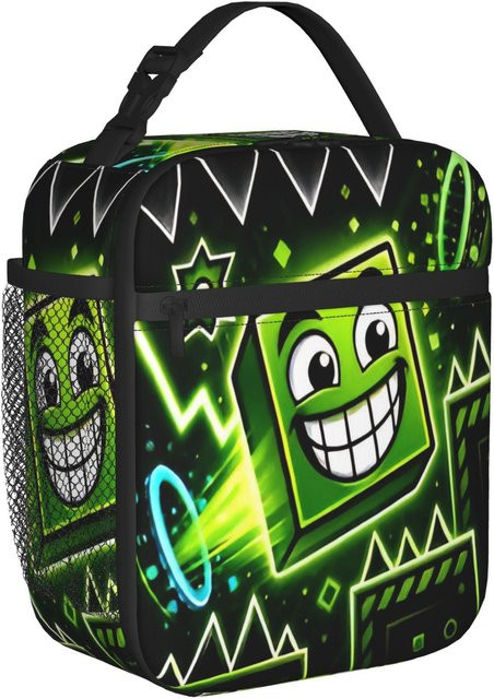 Thermisch isolierte Lunchtasche Geometrie Würfel von Fancy Style Studio in Multicolour - Bild 1