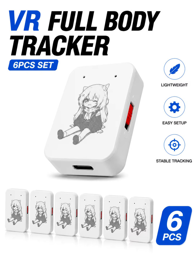 SlimeVR Wireless Motion Capture Tracker mit Low Drift LSM6DSV Chip für PC, SteamVR, Quest und Index in Weiß - Bild 6