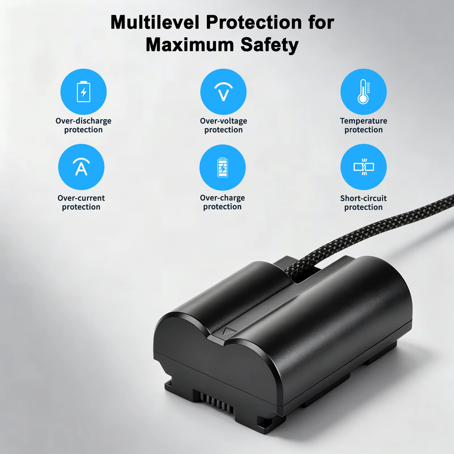 Batmax NP-W235 Dummy-Akku mit PD 9V USB-C Anschluss für Fujifilm X-T4, XT4, X-T5, X-H2, GFX100S und GFX 50S II in Schwarz - Bild 4