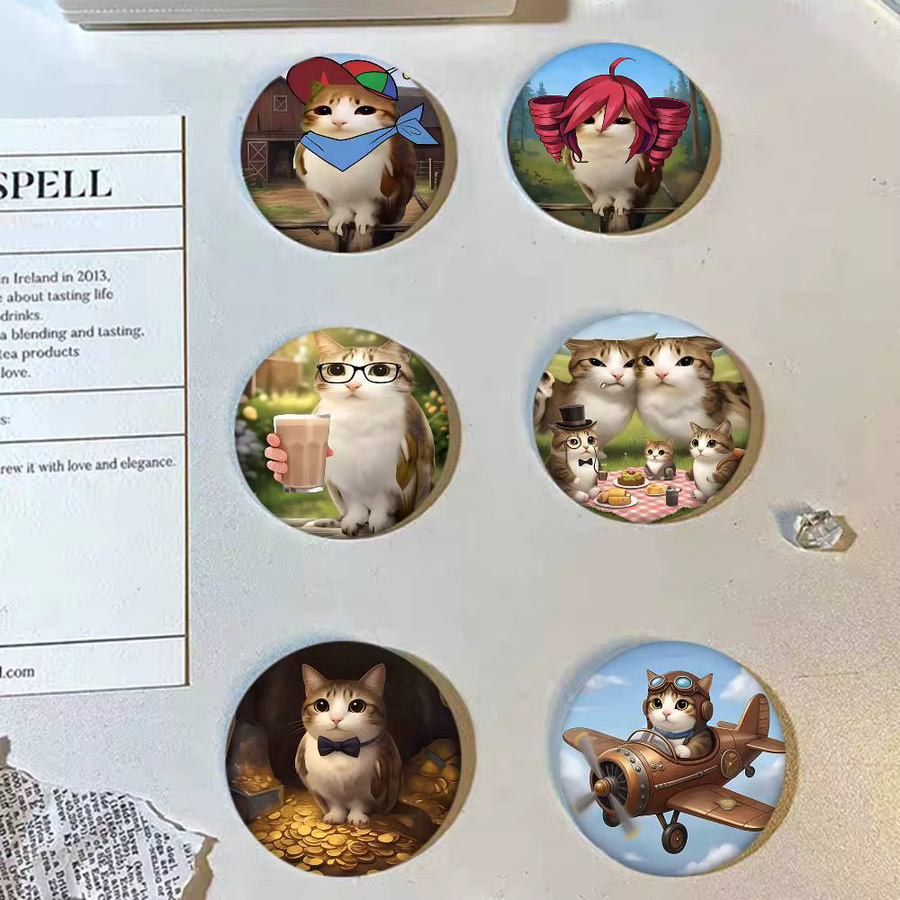 Brosche Katzen-Emoji, Anstecknadel - Bild 4