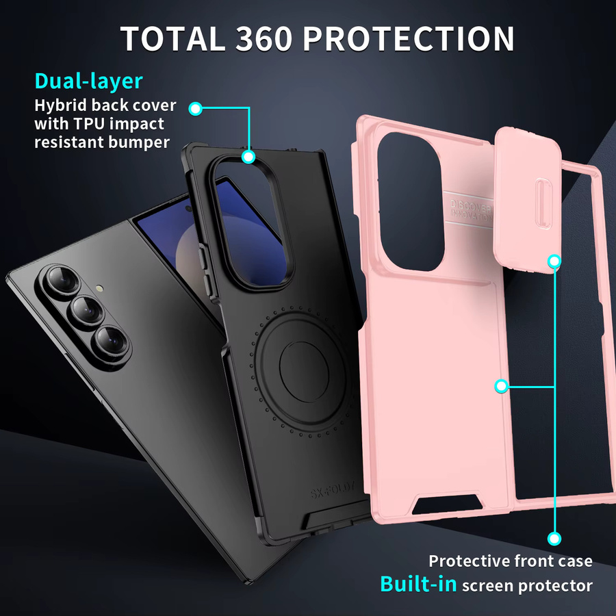 Samsung Galaxy Z Fold 7 Schutzhülle mit Kamera-Abdeckung und Rutschschutz - Bild 3