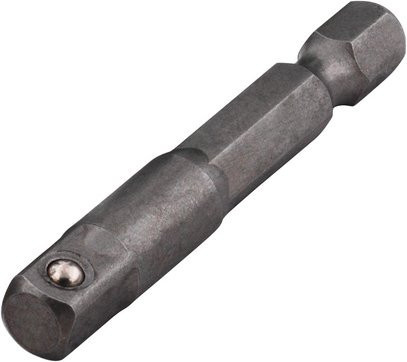 Wolfcraft Stecknuss-Adapter 1579000 für 1/4 Zoll und 1/4 Zoll Sechskant in Silber - Bild 1
