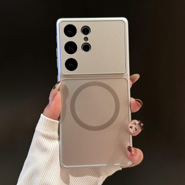 AG Nano Mattes gehärtetes Glas für Samsung Galaxy S26, S24 und S2 Ultra Ladecase in Silber - Bild 1