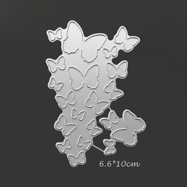 Metall Stanzform Schmetterling in Silber für Scrapbooking und DIY Bastelarbeiten - Bild 1